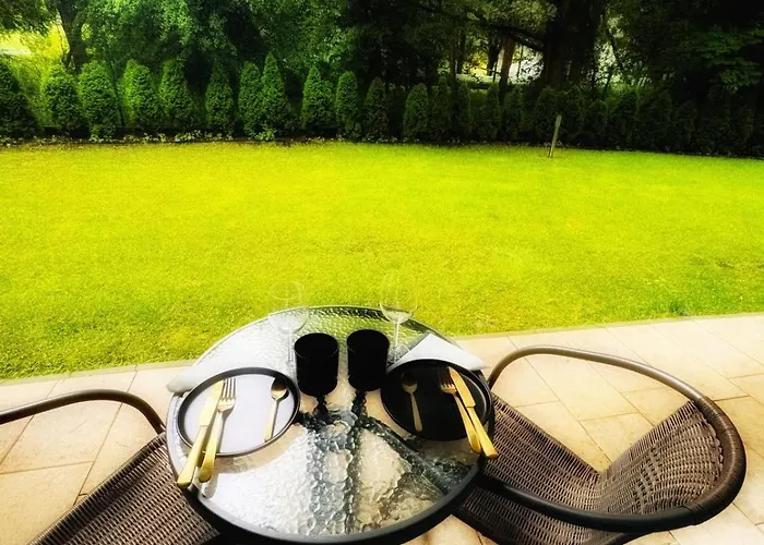 Apartament Solny Resort A032 z klimatyzacją i ogrodem